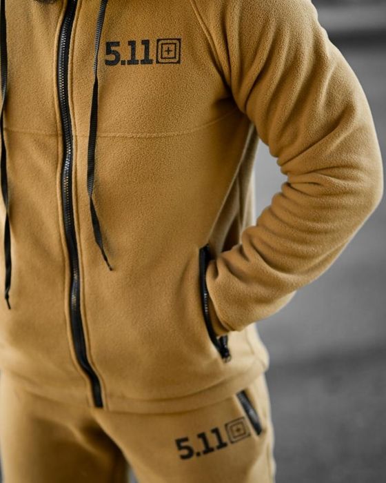 Мілітарі зимовий флісовий костюм 5.11 кайот для чоловіків