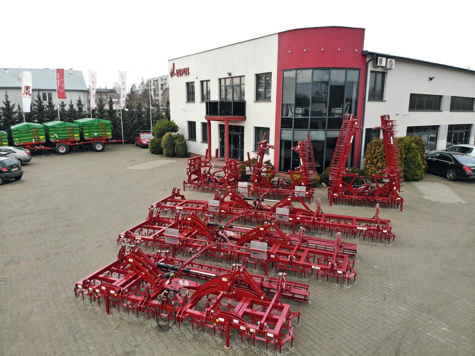 Brony polowe zębowe ciężkie 7 pól z włóką/wałem strunowym | PRODUCENT