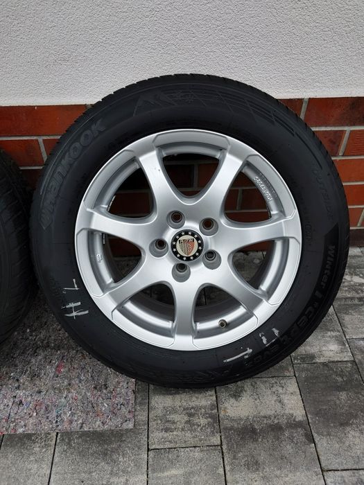 Felgi 16 Anzio 5x112 7x16 et38 oc70 opony zimowe Hankook 205/60 r16