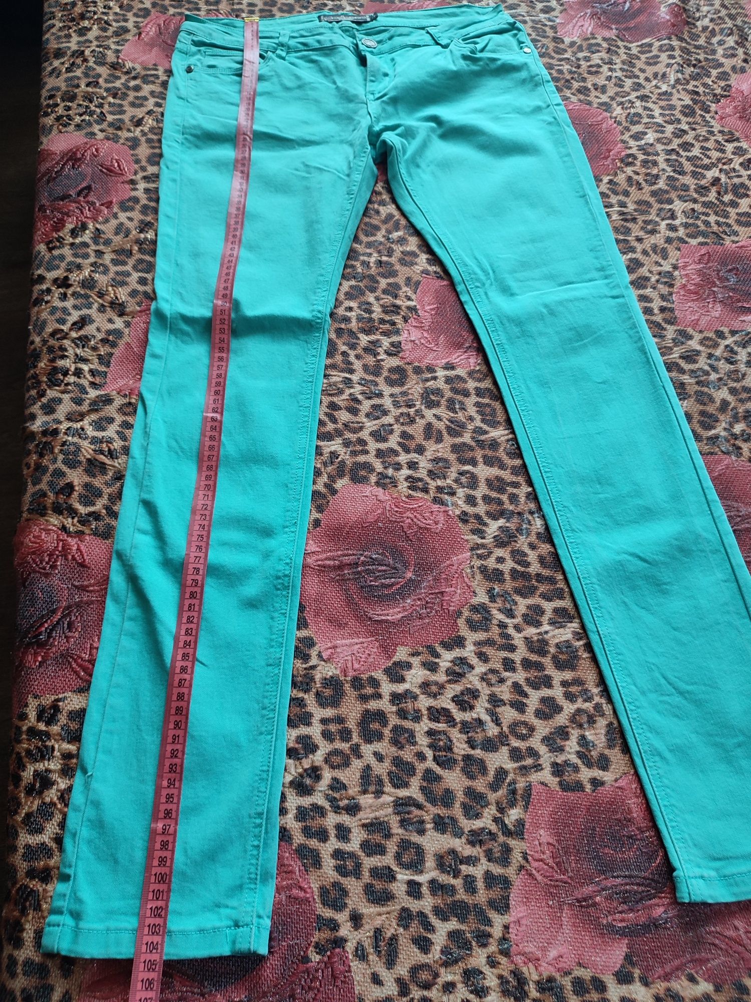 Штаны джинсы цвет морской волны размер 44-46