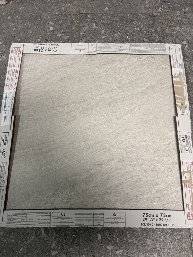 Plytki podłogowe gresowa Atlas Concorde Grave Gypsum 75x75