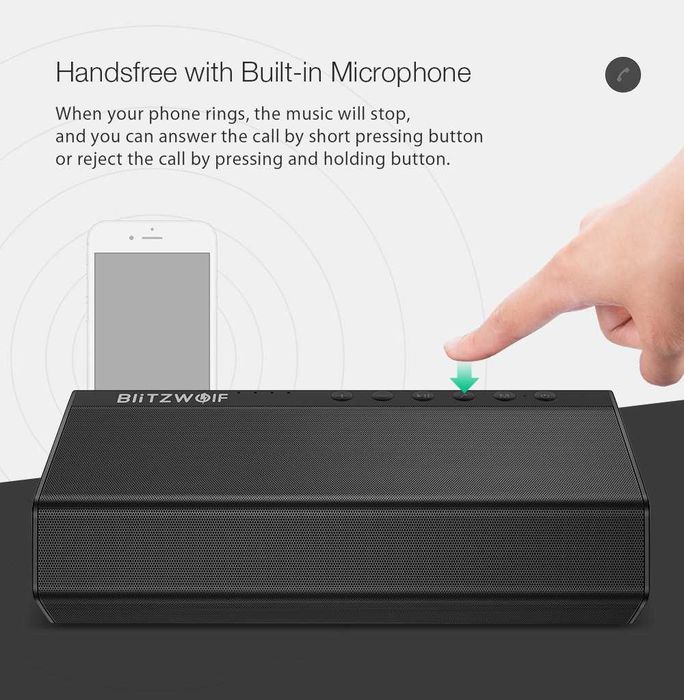 Soundbar BlitzWolf 40W 5200mAh Driver Duplo