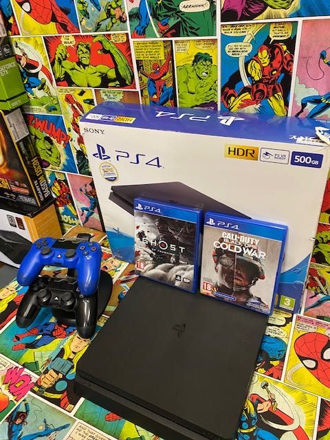 Sony Ps4 slim 1tb+2x Gra Ghost of Tsushima+COD Cold War+Gw12m Szczecin
