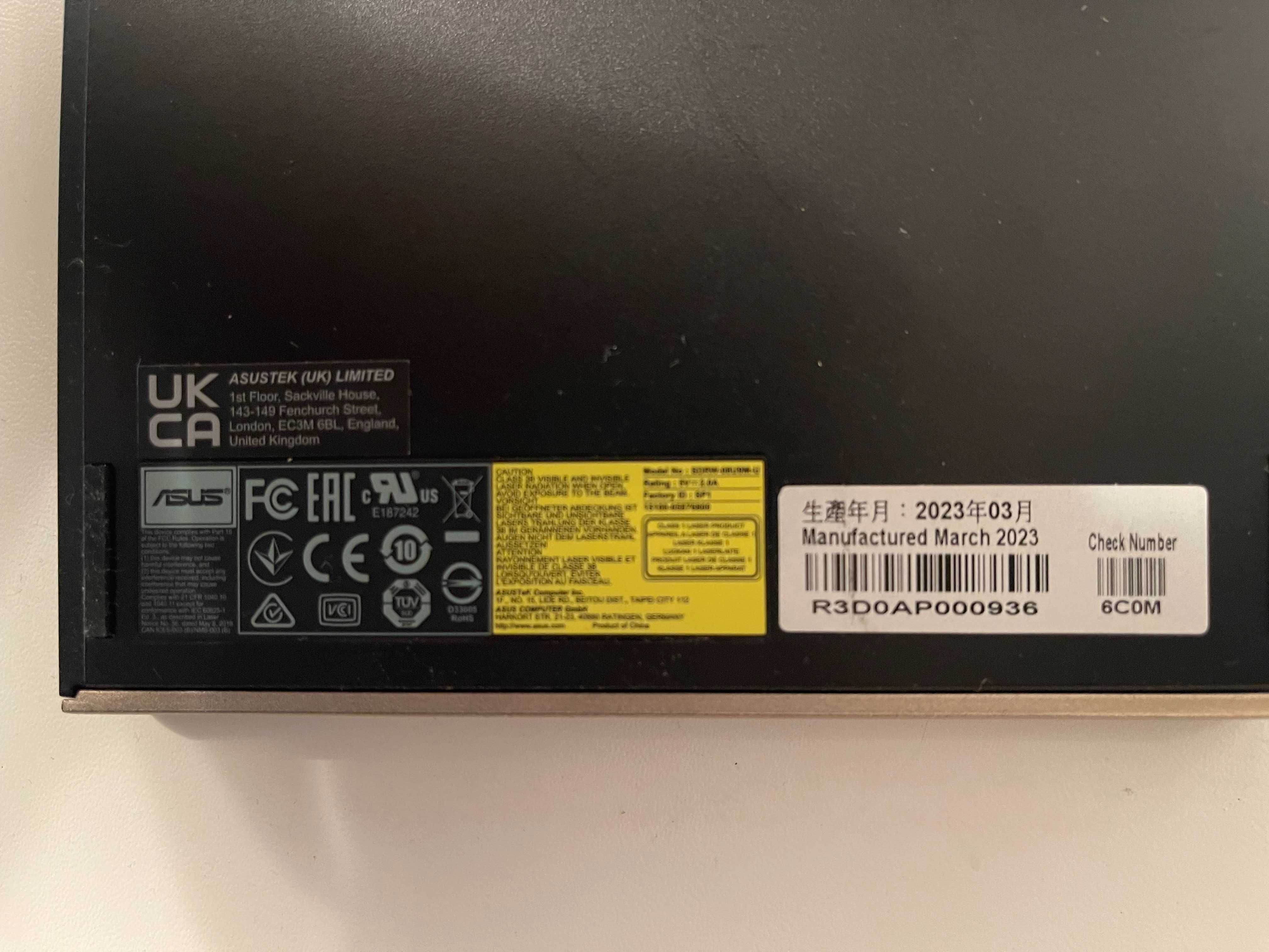 Оптичний привід DVD-RW ASUS SDRW-08U9M-U