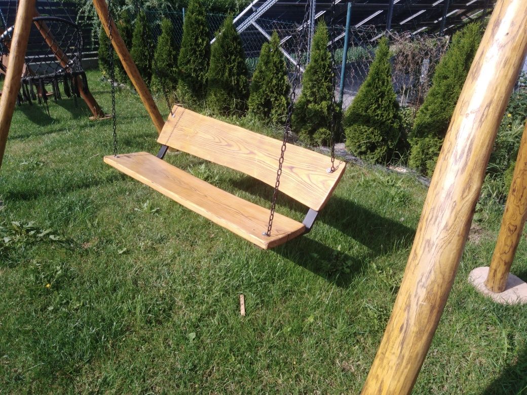 Solidna dębowa huśtawka