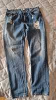 Spodnie jeansy dżinsy Zara 36 męskie przetarcia dziury
