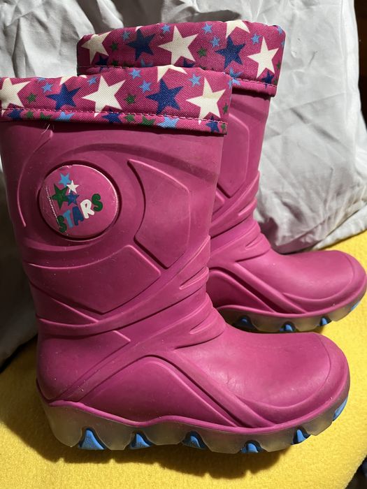 Взуття чобітки резинові зимові 24-25р. Дівчинка