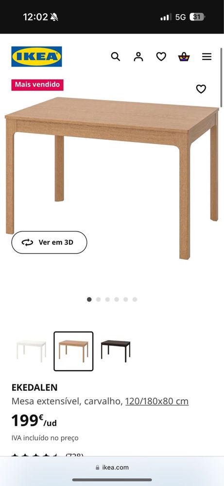 Mesa Refeicão Ikea