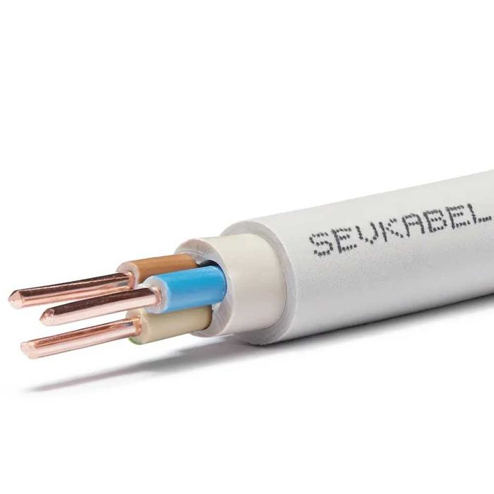 Кабель НУМ (NYM-J) 3х2,5 мм 100 м німецький стандарт (Normenleitung)