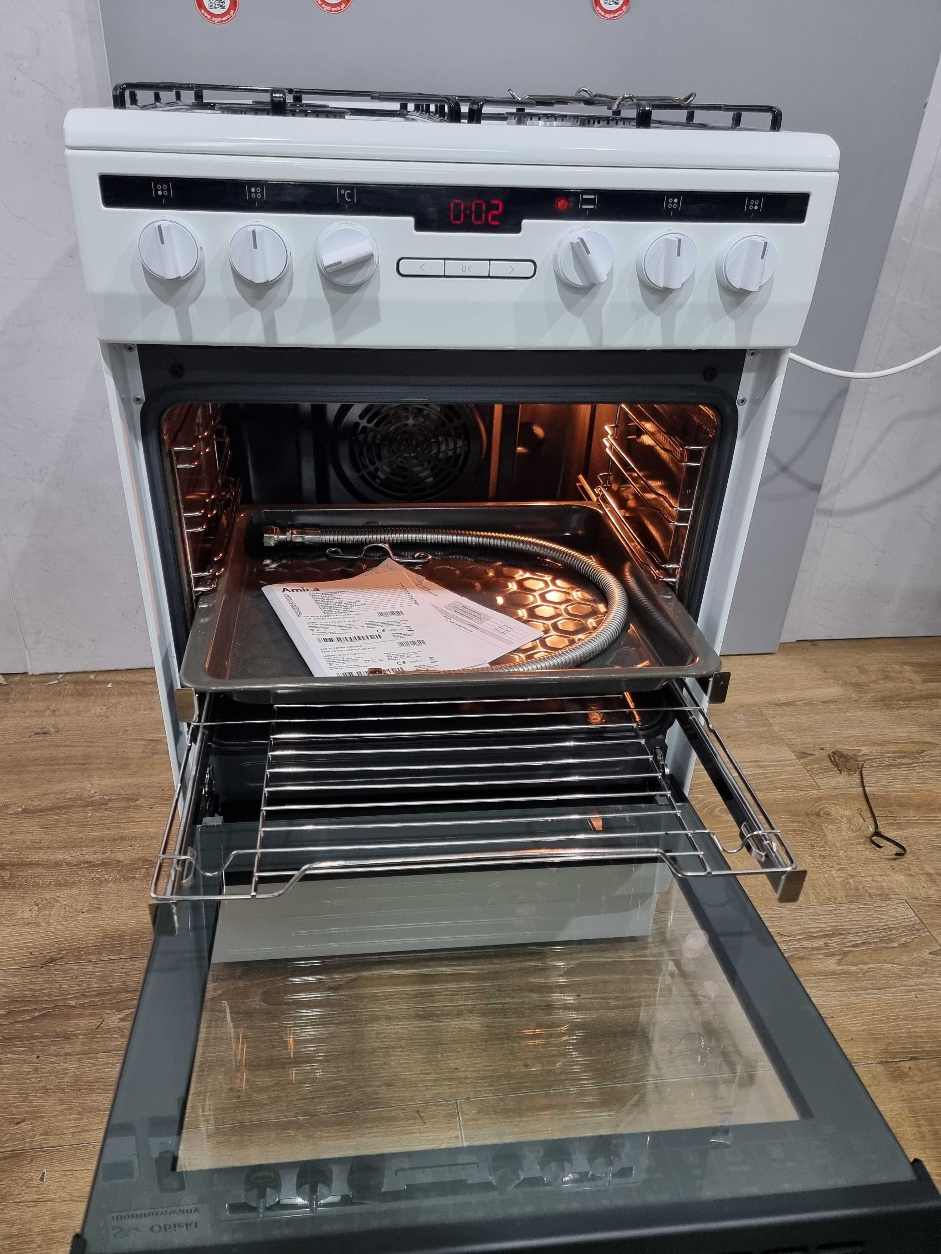 Kuchenka gazowo-elektryczna Amica, termoobieg, Czyszczenie parowe