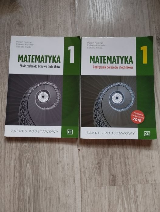 podręcznik i zbiór zadań, matematyka 1