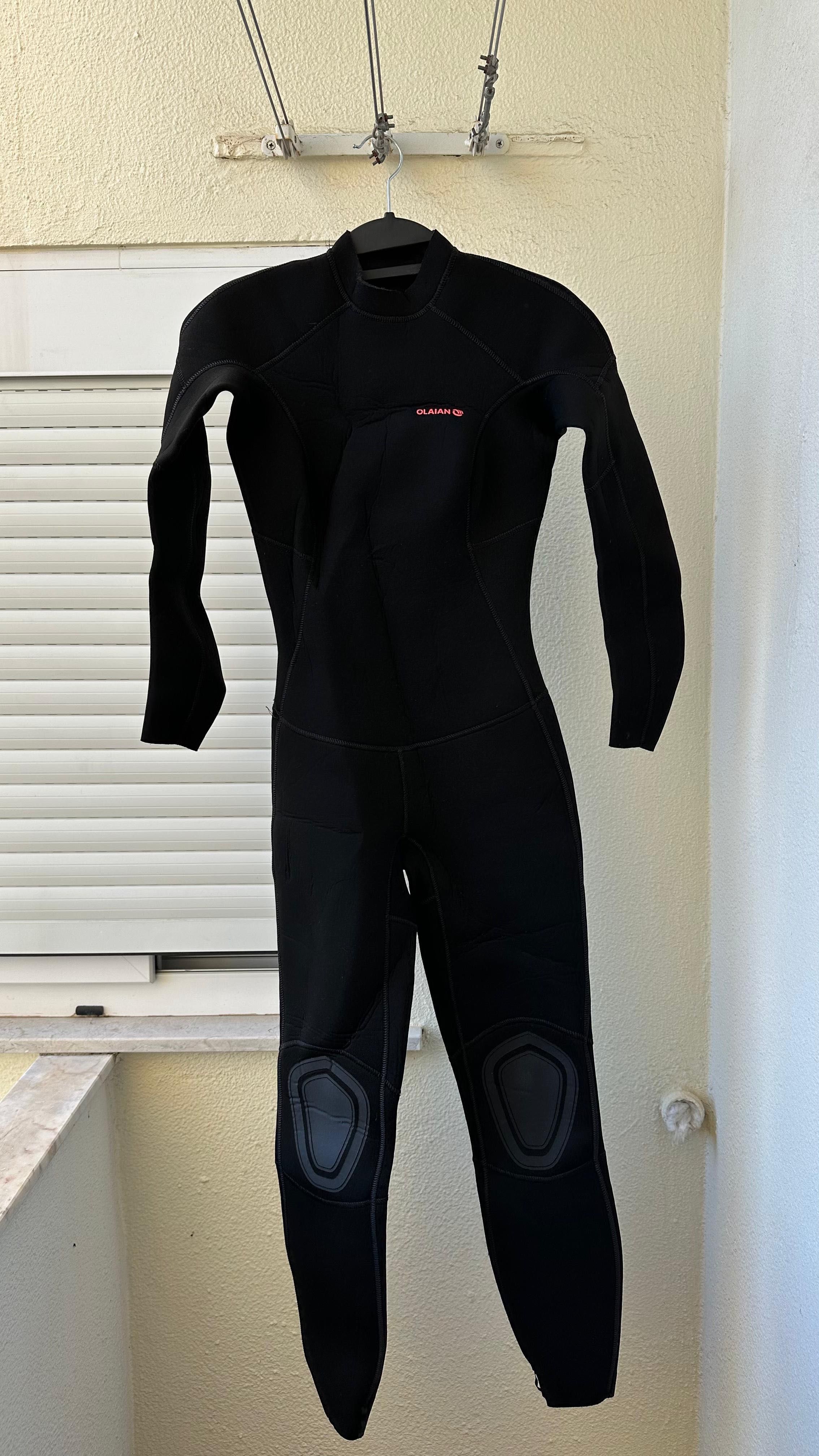 Fato Surf 100 Neoprene 4/3 mm Mulher Preto