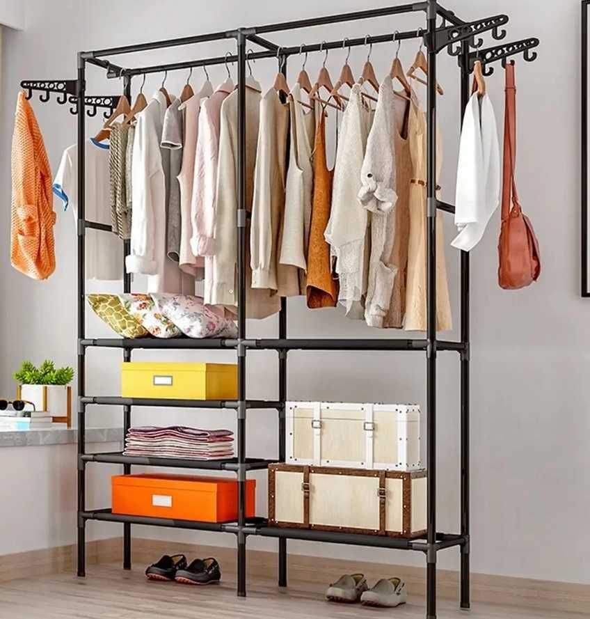Вішалка для одягу Simple Coat Rack Double Row вішалка з полицями
