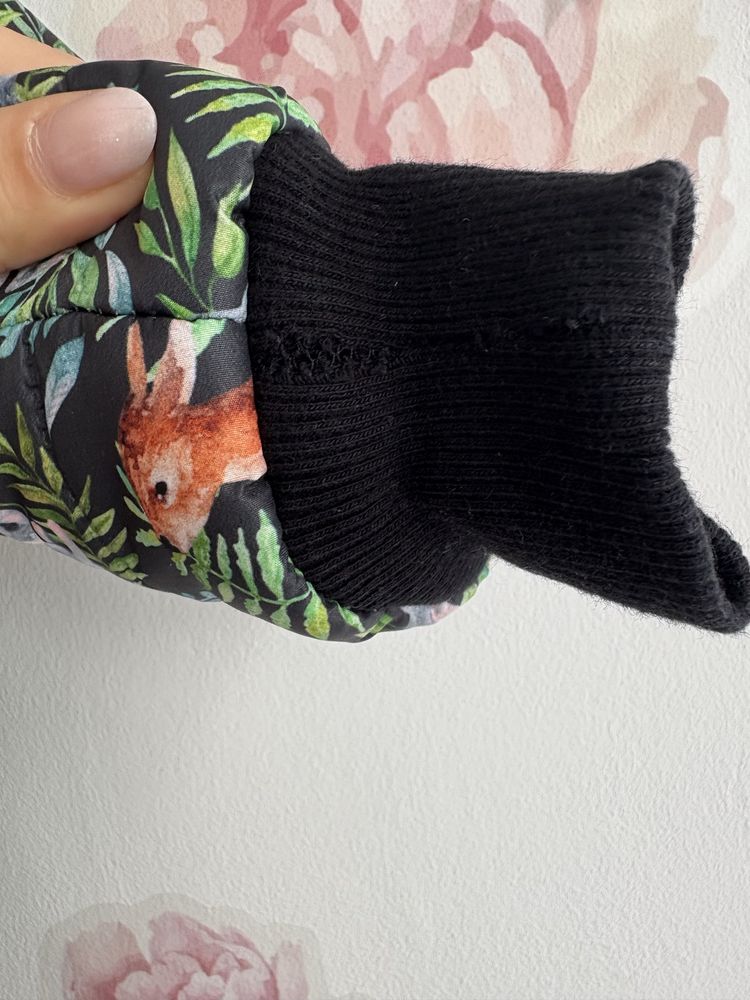Kurtka Handmade zimowa z futerkiem obecna kolekcja male cuda 74/80