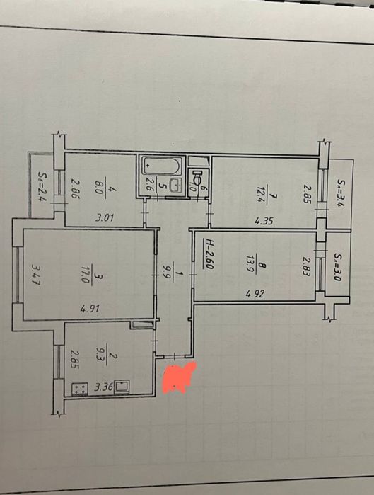 Продам 4к.квартиру з ремонтом на 1поверсі вул.ЗСУ біля ринку
