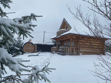 Góralski domek widokowy z basenem, sauną i tężnią solankową