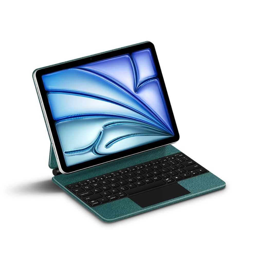 Zielone Magnetyczne Etui Klawiatura TouchPad do iPad Air 13 2024