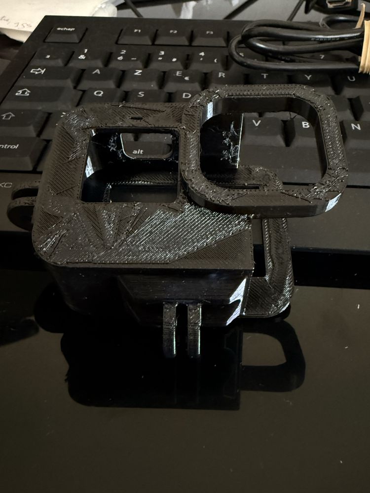 Suporte Gopro 10/11/12/13 vertical e horizontal para drone Fpv