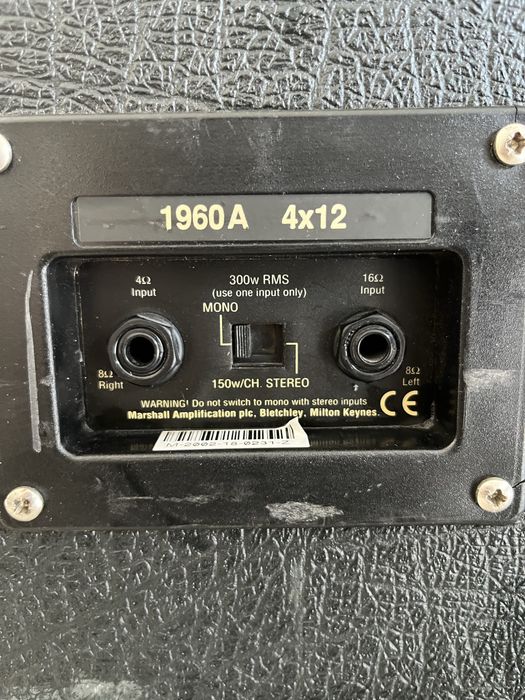 Kolumna Marshall 1960a lead + head Marshall 3315