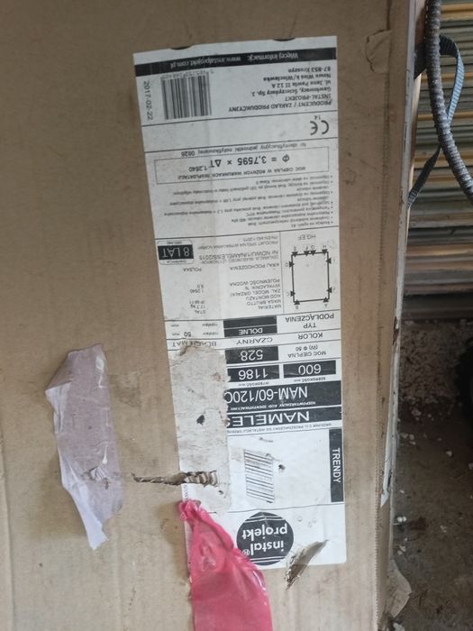 INSTAL PROJEKT NAMELESS 600x1200 grzejnik łazienkowy, czarny mat