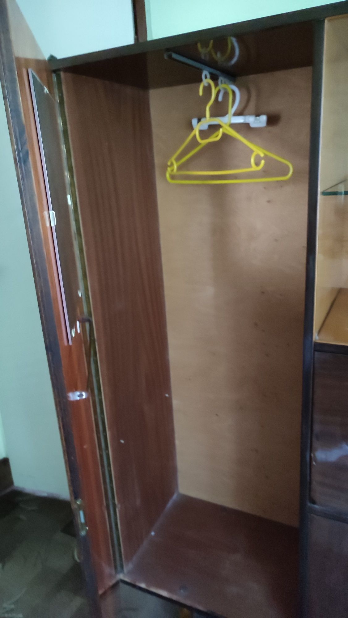 Szafa kombinowana segment PRL wysoki połysk