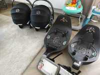 2x cybex Platinum cloud z plus bazy obrotowe oraz lustra blizniaki