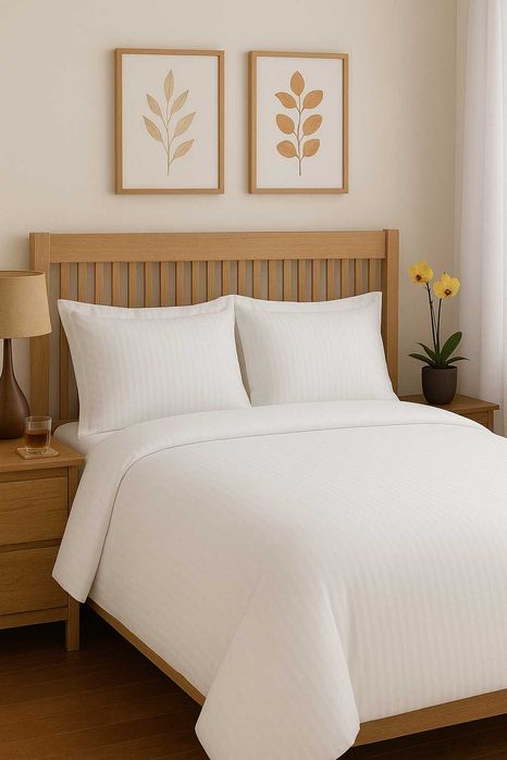 LUNARA Pościel 160x200 + poszewka 70x80 100% bawełna 160g/m2 premium