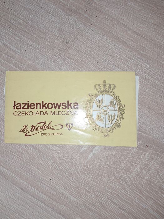 Opakowanie po czekoladzie Wedel lata1960