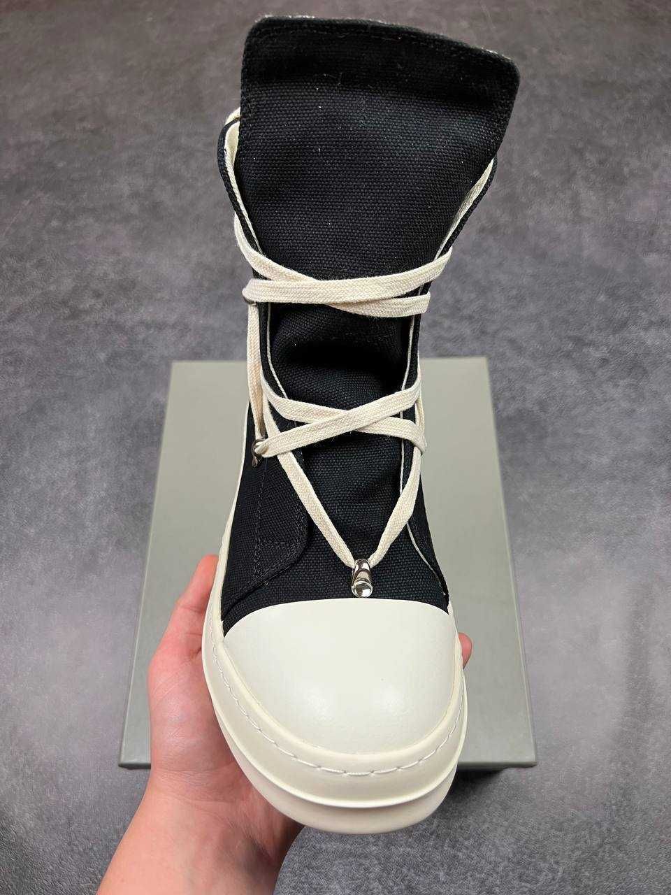 Rick Owens Hexagram Ramones Low Black White