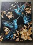 Obraz akrylowy Kolibry metaliczne farby