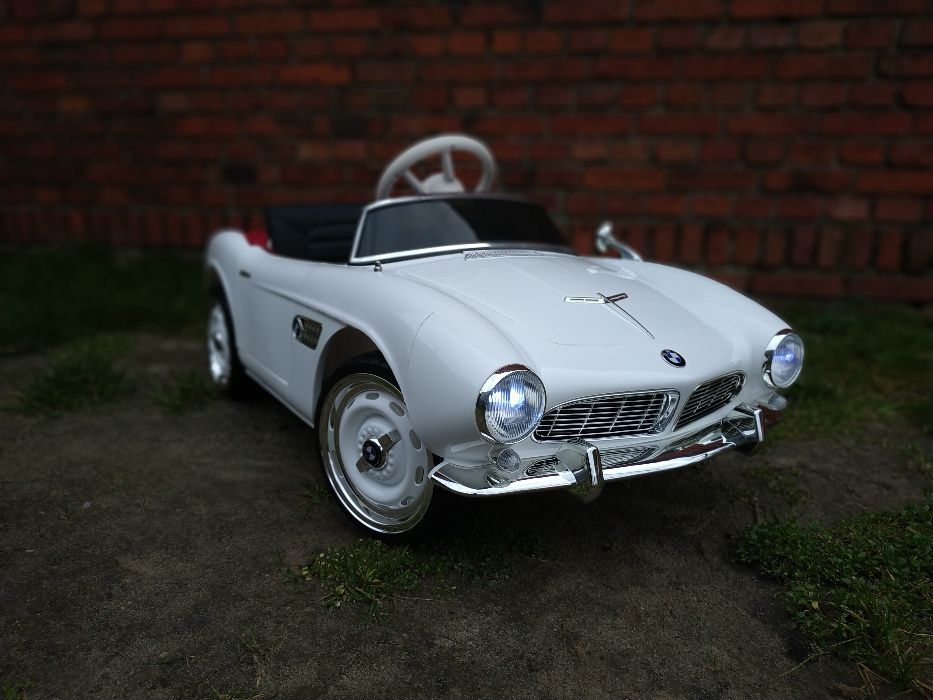 Auto na Akumulator BMW Retro Skóra # Miękkie koła #Wolny start