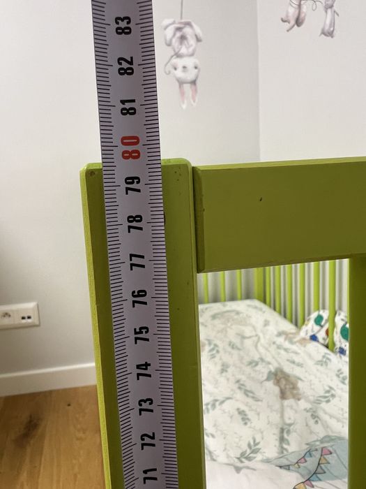 Łóżeczko dziecięce 120 x 60 z materacem 10cm w bardzo dobry stanie