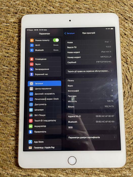 Продам Ipad 4 mini 128gb Wifi