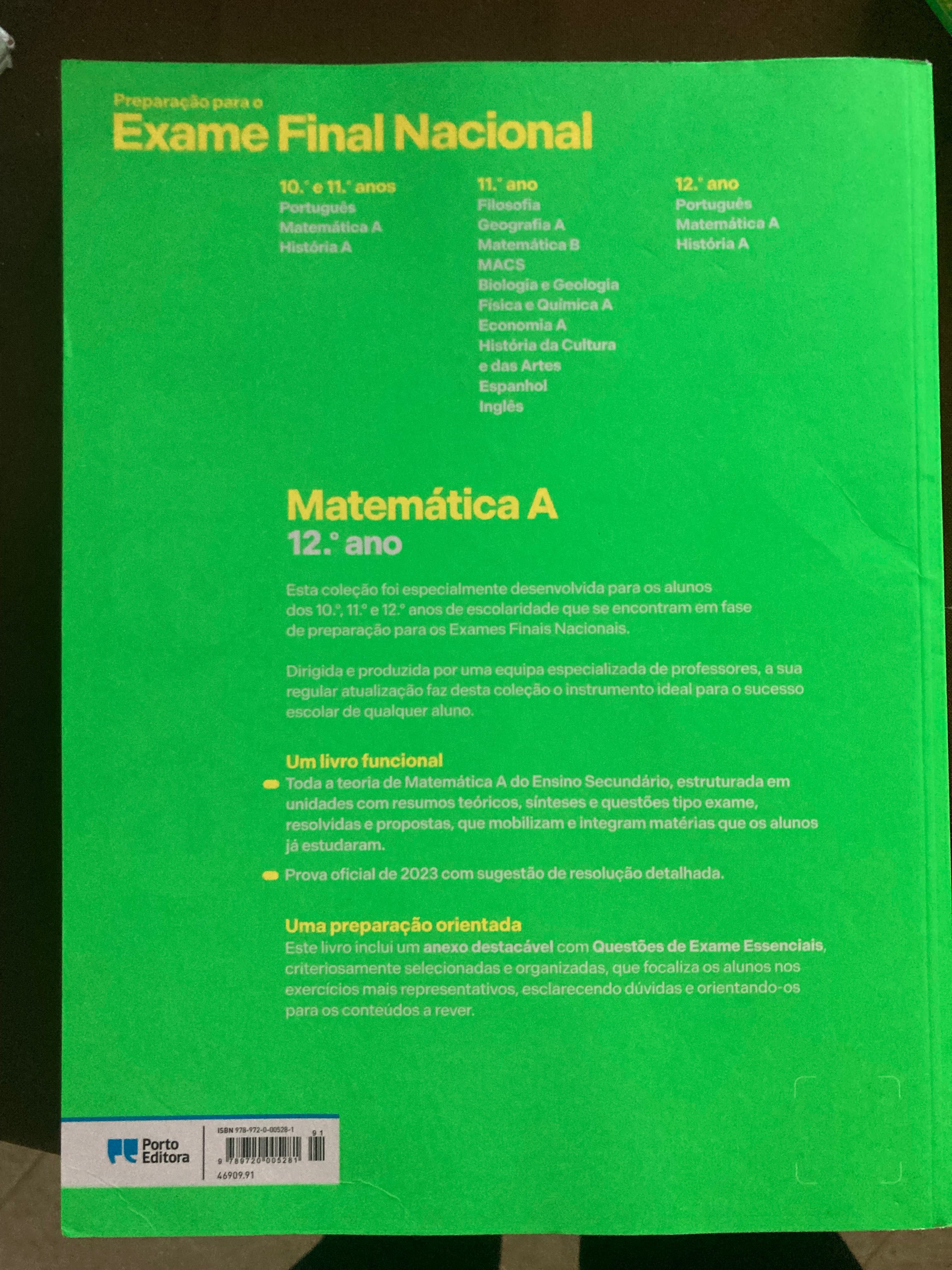 Livro de Preparação para o Exame Final Nacional - Matemática A