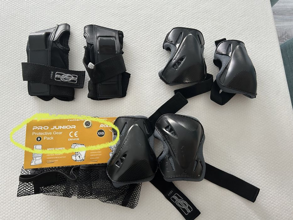 Pack de protetores de pulso, joelheiras e cotoveleiras