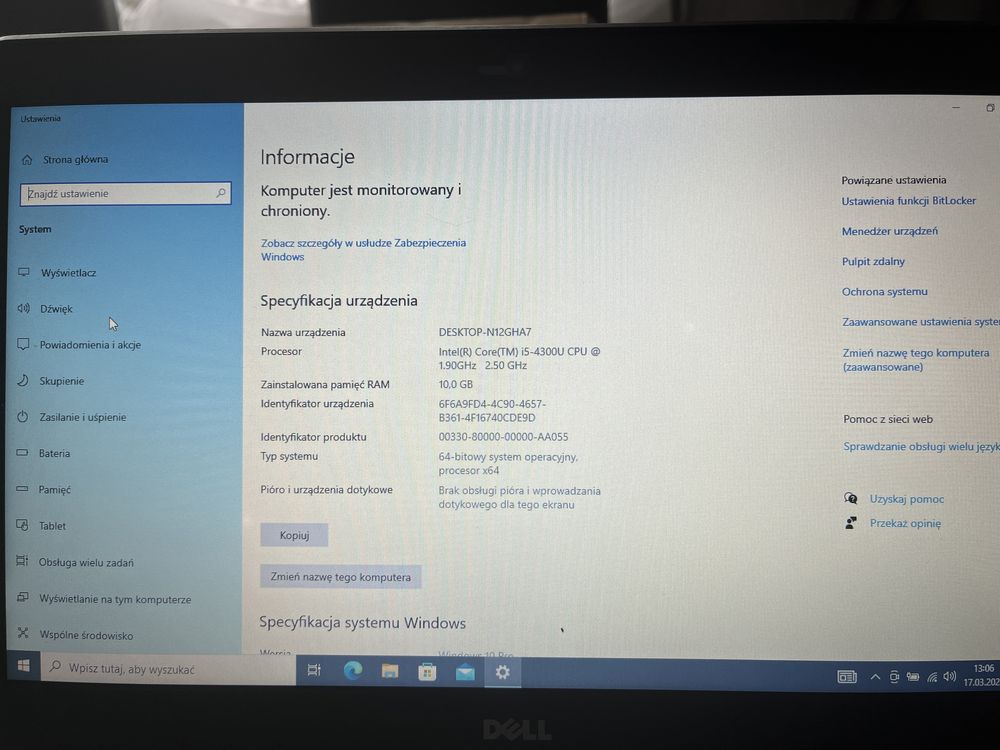 Dell E7440 i5-4300u 10GB 128GB super stan