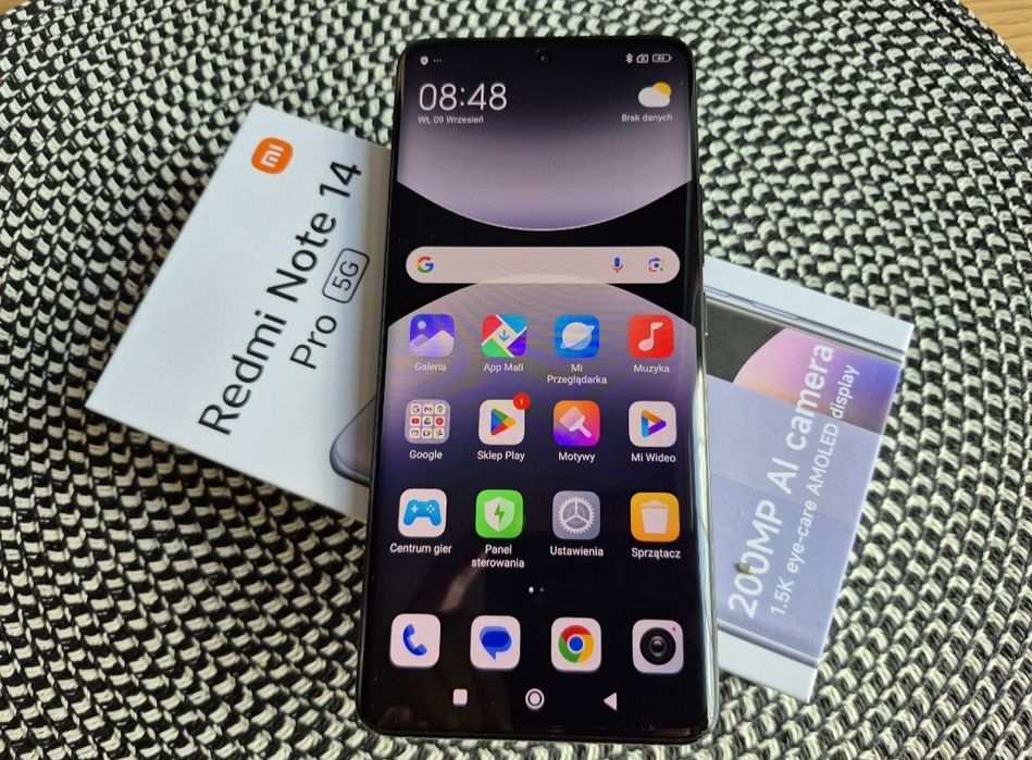 Xiaomi Redmi Note 14 Pro 5G Czarny 8/256Gb Komplet Nowy