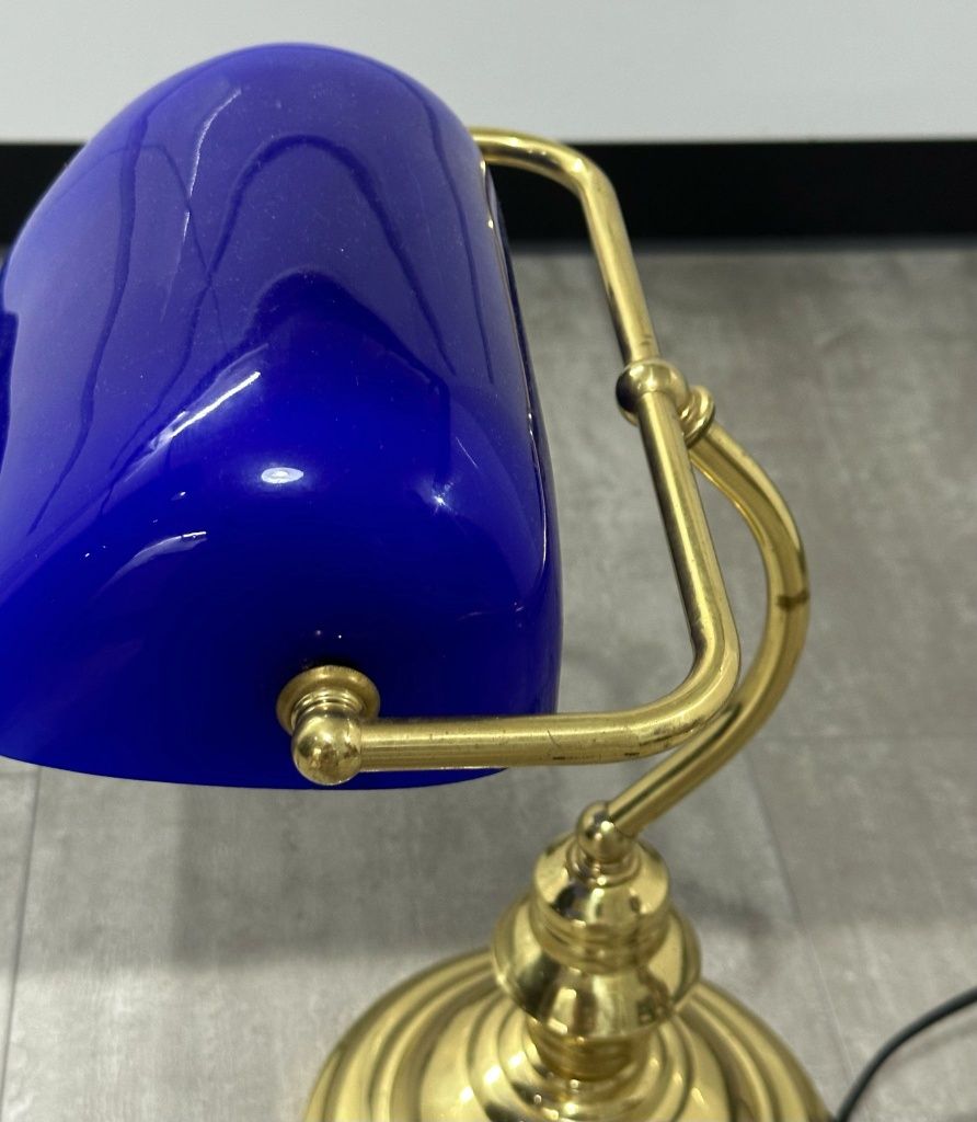 Brilux Lampka stołowa złoto niebieska