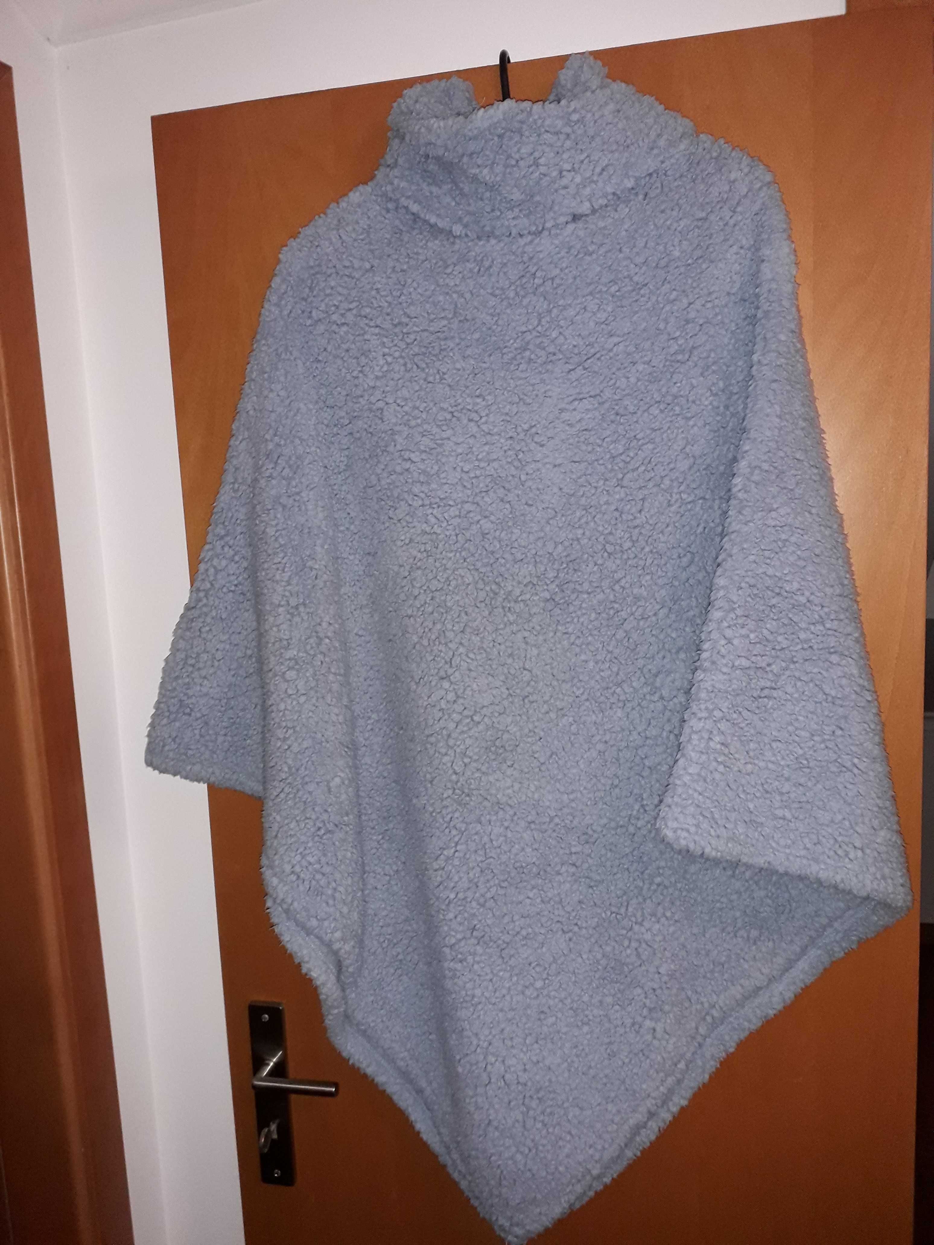 Poncho polar azul