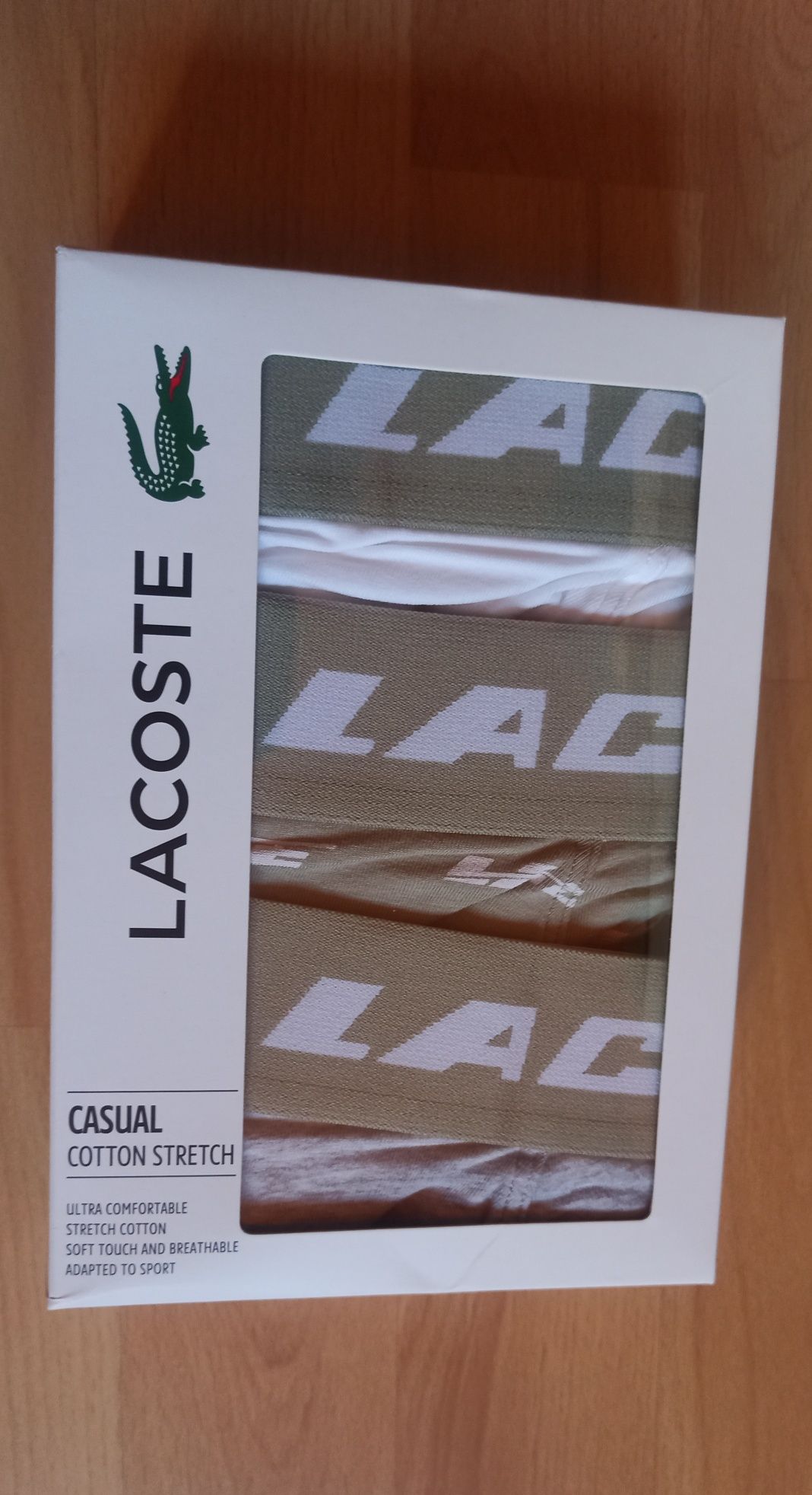 Bokserki Lacoste- 3 PACK Men's Boxers Size S