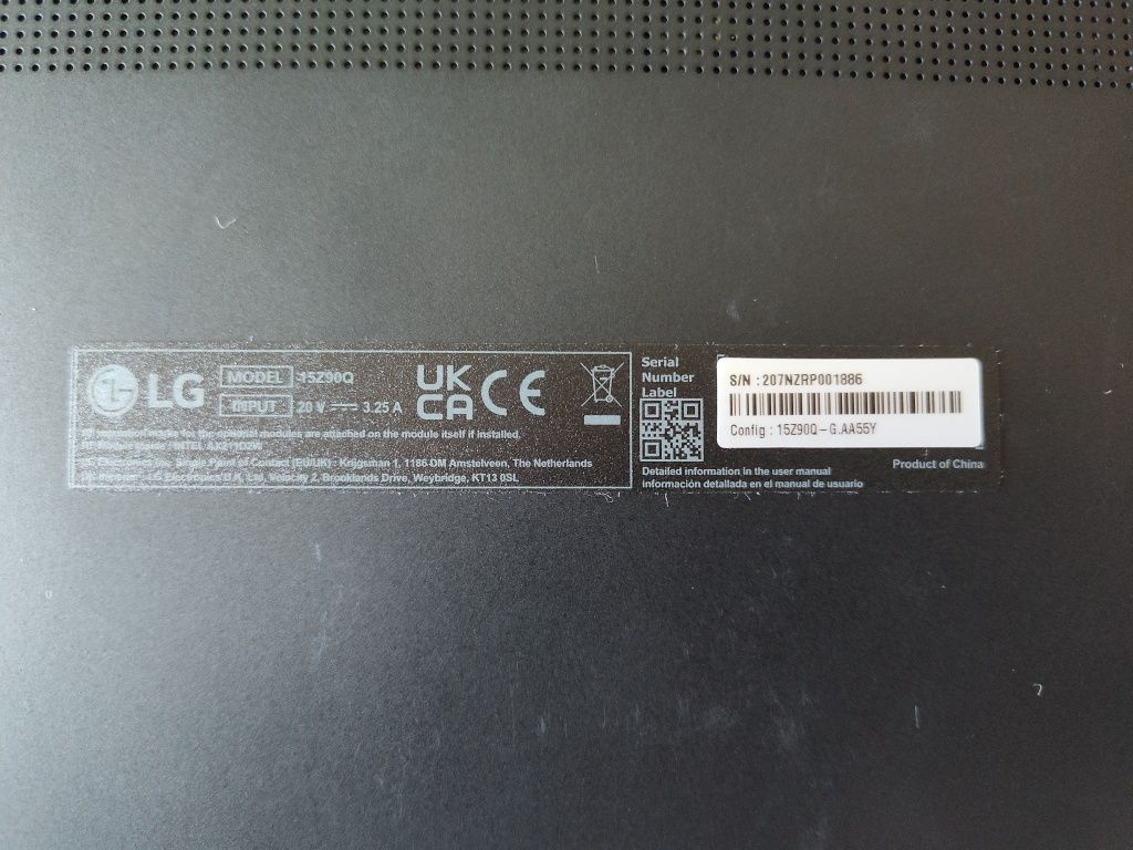 Laptop LG GRAM 15" 2022 15Z90Q-G.AA55Y czarny, na gwarancji