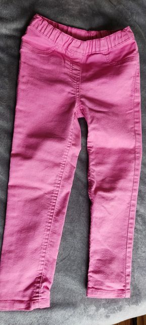 Jeansy różowe na gumce dla dziewczynki na rozmiar 116 Lupilu