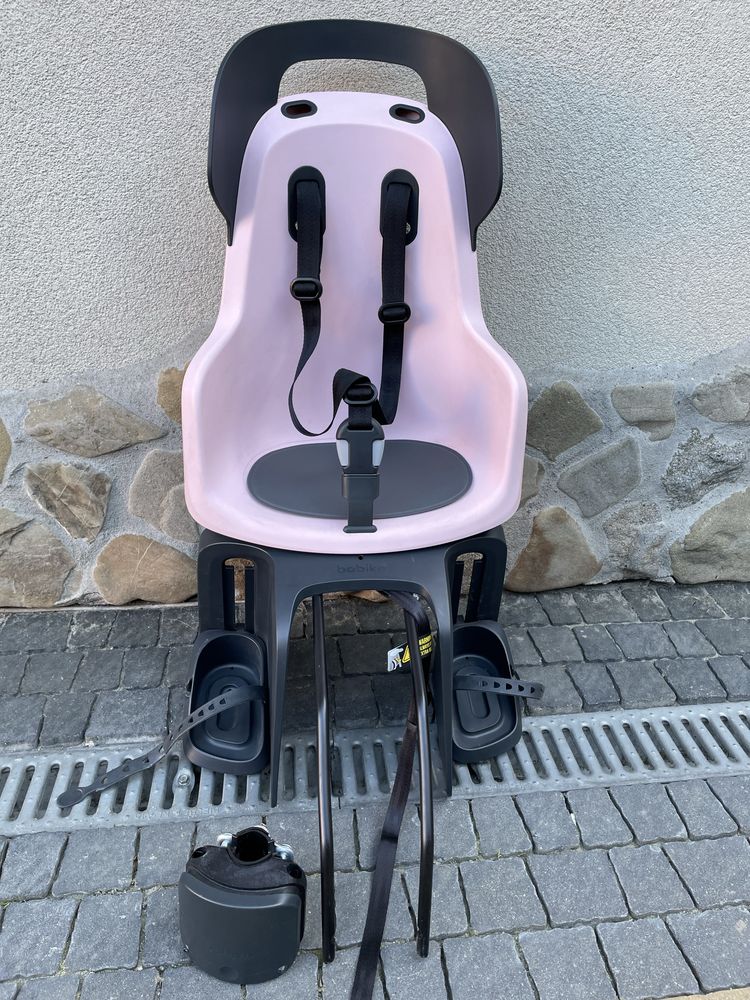Fotelik rowerowy Bobike różowy dziecięcy