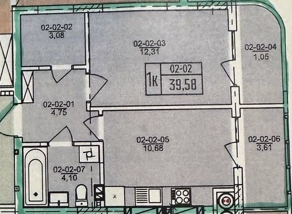 1-кімнатна в ЖК на Трускавецькій | 39,58 м² | Панорамний краєвид