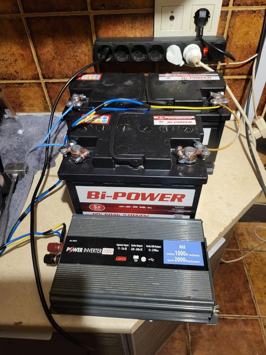 Инвертор 1000/2000В + АКБ 2шт 12V 100A +12V 60A зарядний до 20А автома