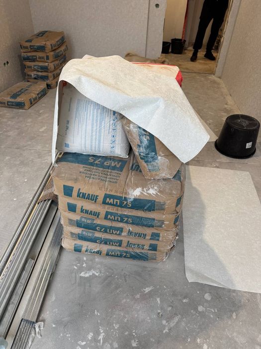 Грунтовка, Фарба, Штукатурка Knauf гіпсова MP 75 машинного нанесення (