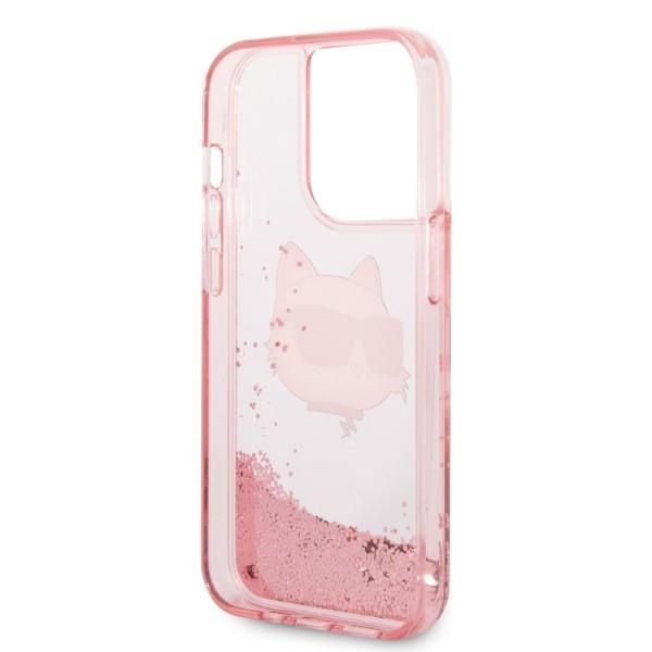 Etui Karl Lagerfeld iPhone 14 Pro Max 6,7" Różowe Glitter Choupette