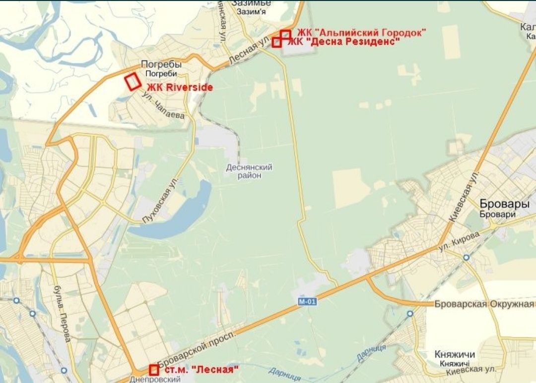 Без %, Riverside, 1к, 56м2, Приозерна, Паркова, Погреби