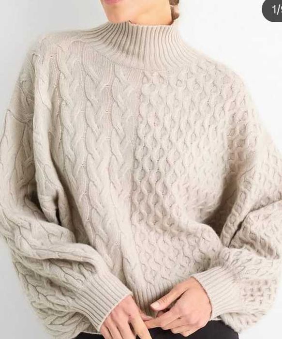 Новый 100% кашемир свитер оверсайз с высоким воротом гольф кашемировый