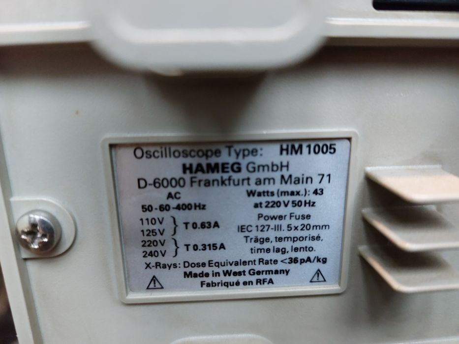 Oscyloskop HAMEG 1005 -3 kanały